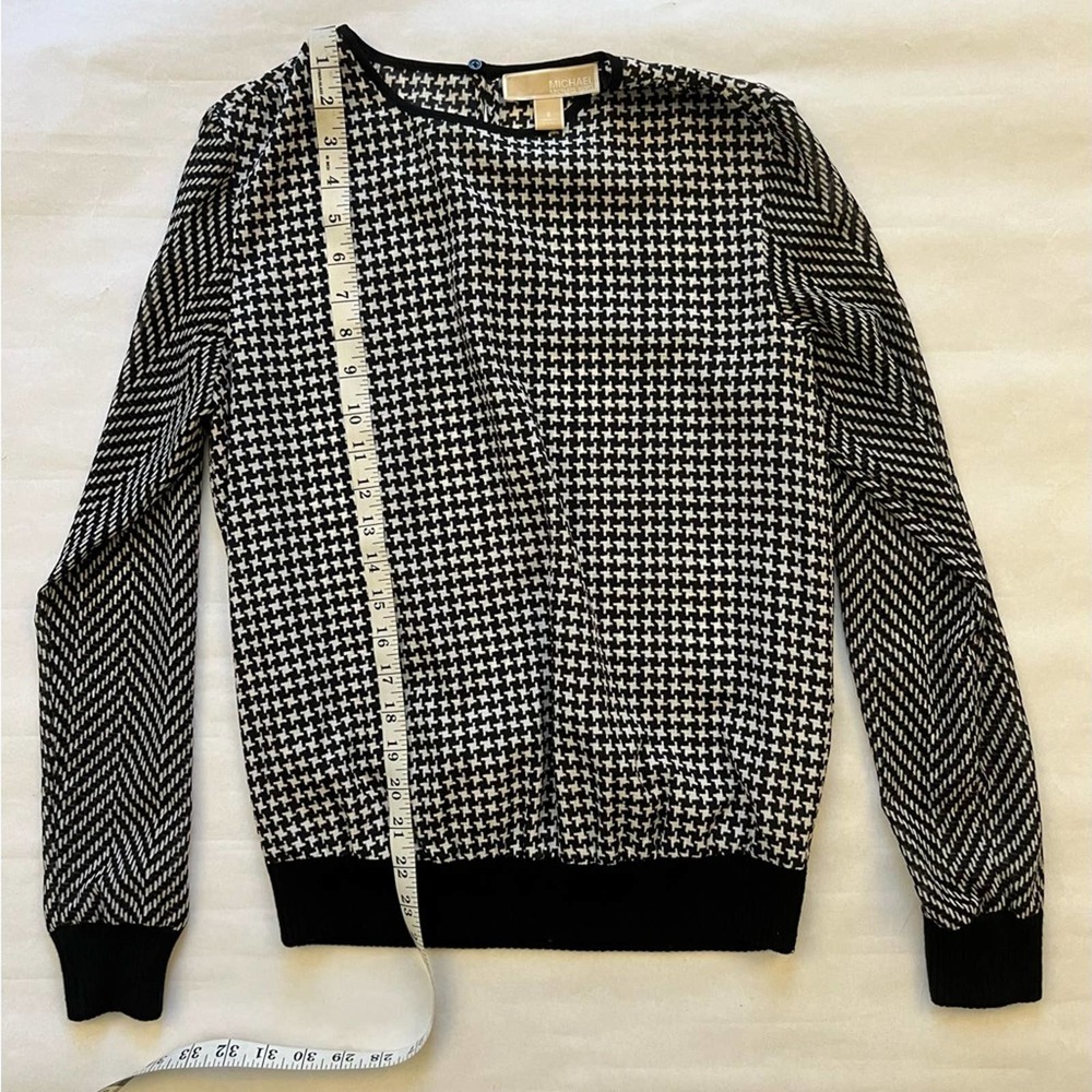 Michael Kors Black White Top Blouse Size Small - Picture 3 of 7